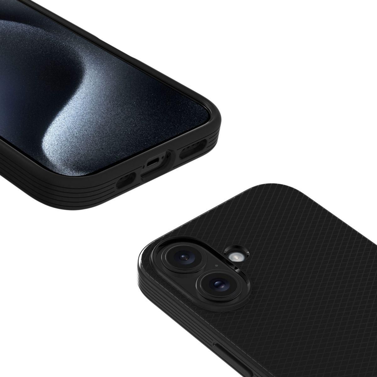 ADEQWAT Coque iPhone 16 Plus noir Soft protect