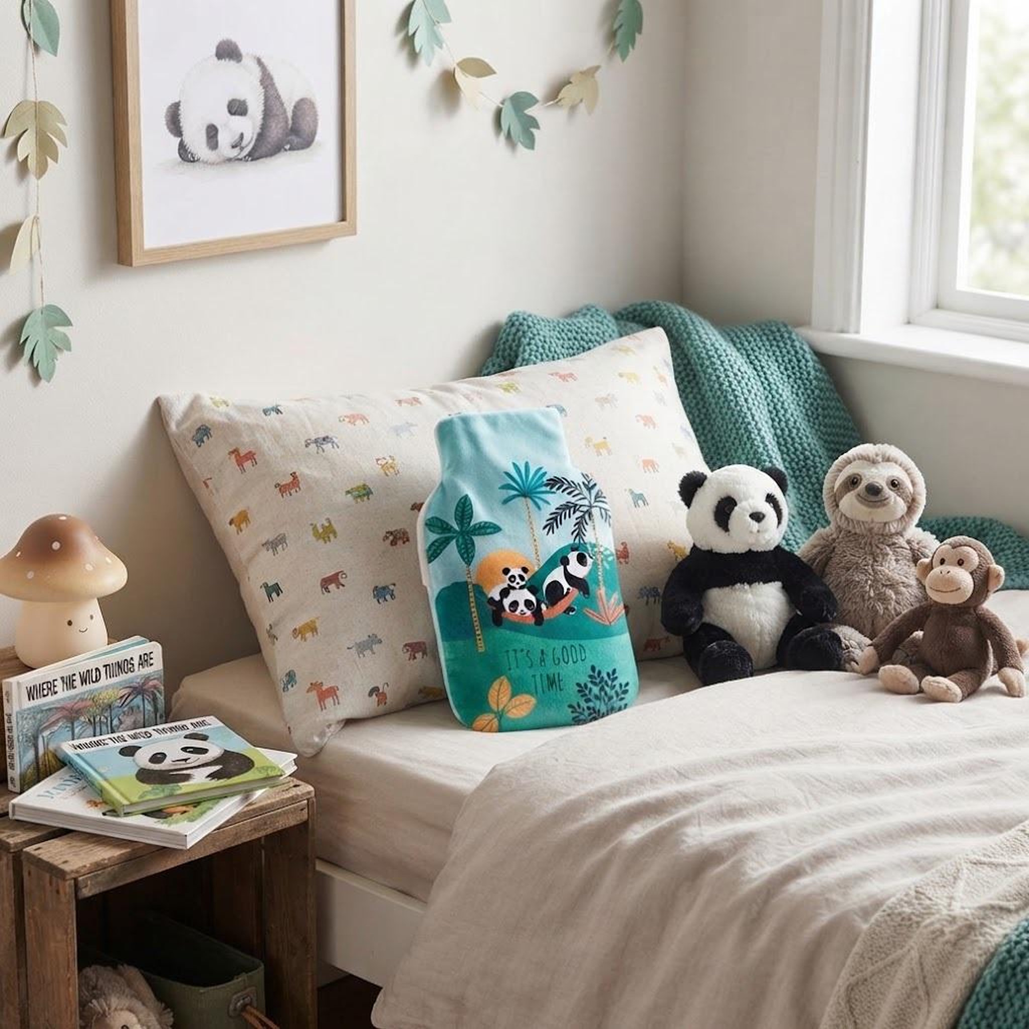 Voir la diapositive 2 : Eden Housse de bouillotte famille panda