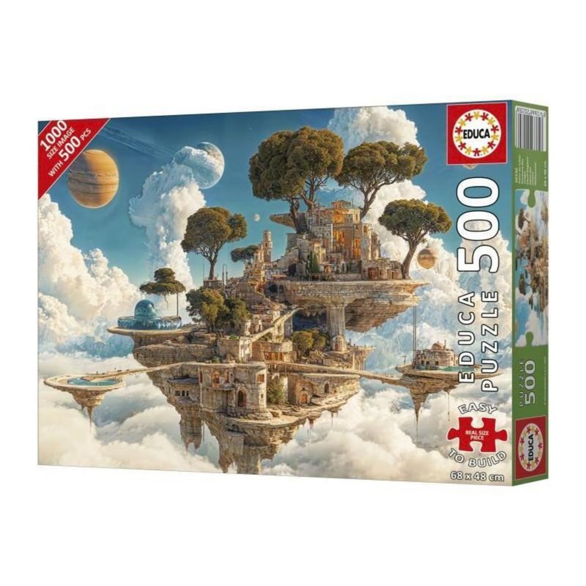 EDUCA Puzzle - EDUCA - Royaume des Nuages - 500 pieces - Theme Fantastique - 48 x 68 cm