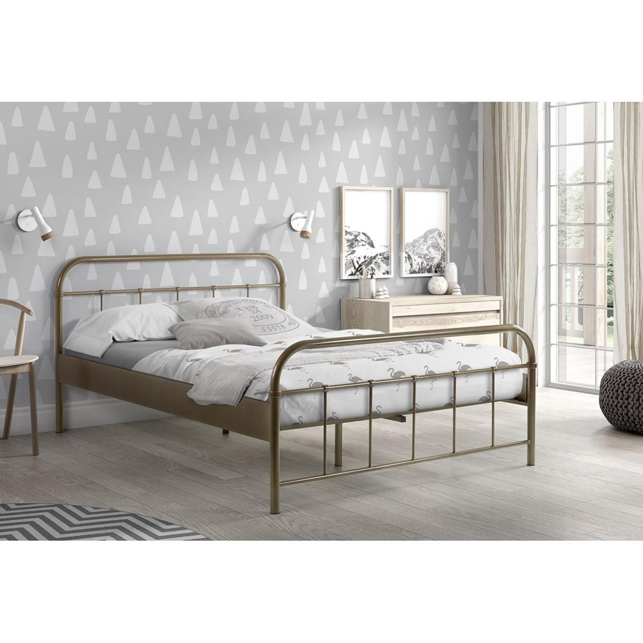 Voir la diapositive 2 : Paris Prix Pack - lit enfant & sommier  boston  140x200cm bronze