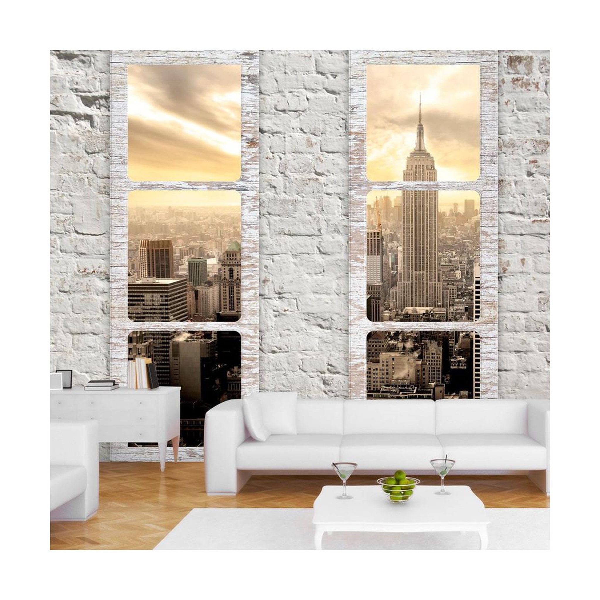 Paris Prix Papier peint  new york : view from the window. Coloris disponibles : Multicolore