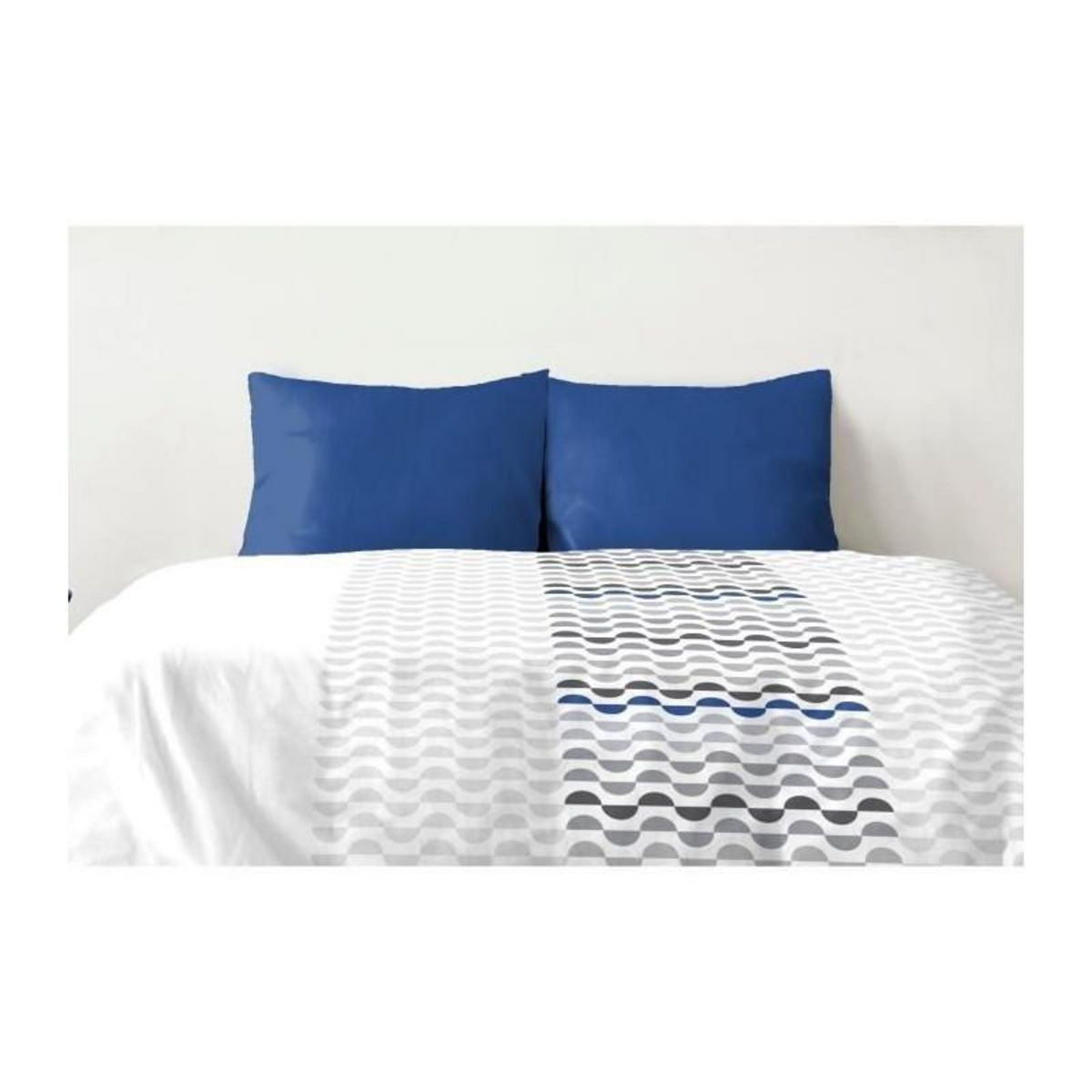 HOME LINGE PASSION Lot de 2 taies d'oreiller - HOME LINGE PASSION - 50 x 70 cm - Bleu