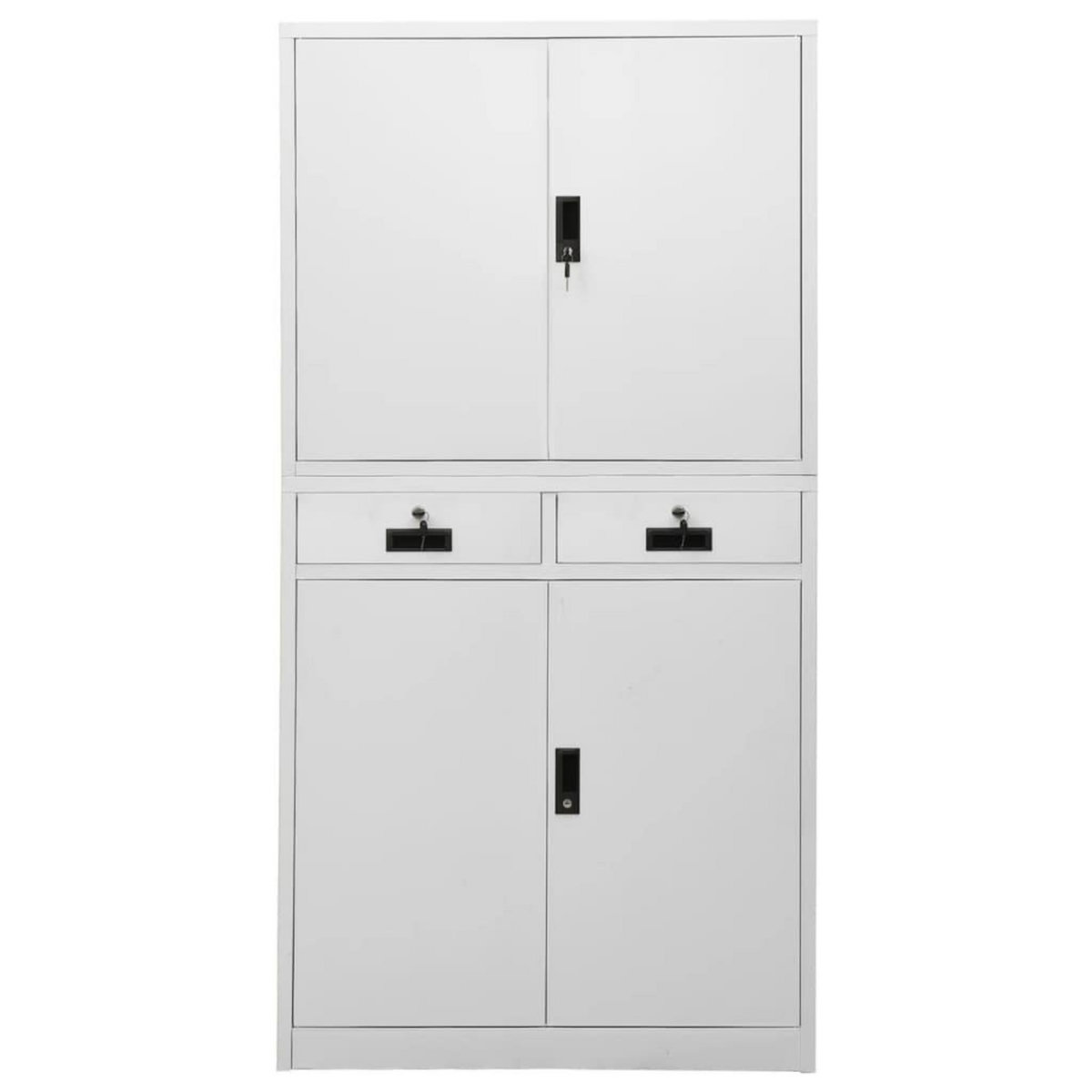 VIDAXL Armoire de bureau Gris clair 90x40x180 cm Acier