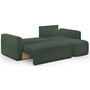 Voir la diapositive 3 : MARKET24 Canapé d'angle convertible et réversible 3 places GALET - Velours côtelé - Coffre de rangement - L238 x P154 x H86 cm
