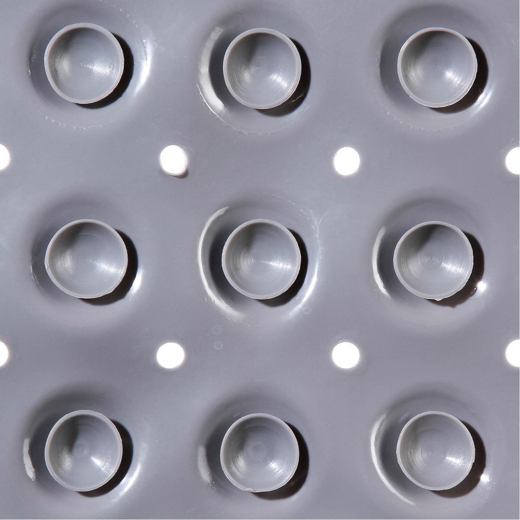 Voir la diapositive 2 : B BASIC & CO Fond de douche pvc  anti-dérapant  53x53cm gris