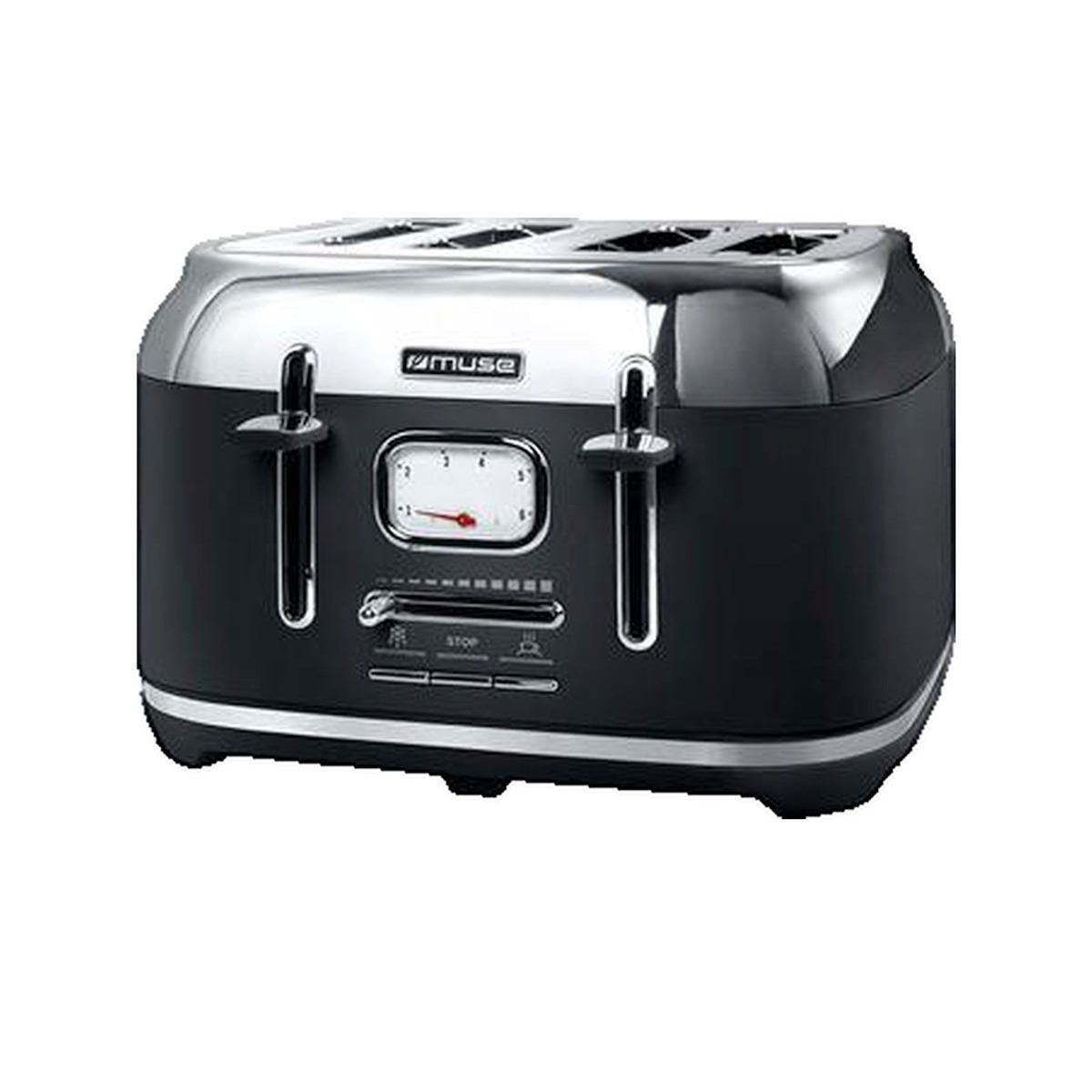 Muse Grille-pain Muse 3701738900071 moderne argent