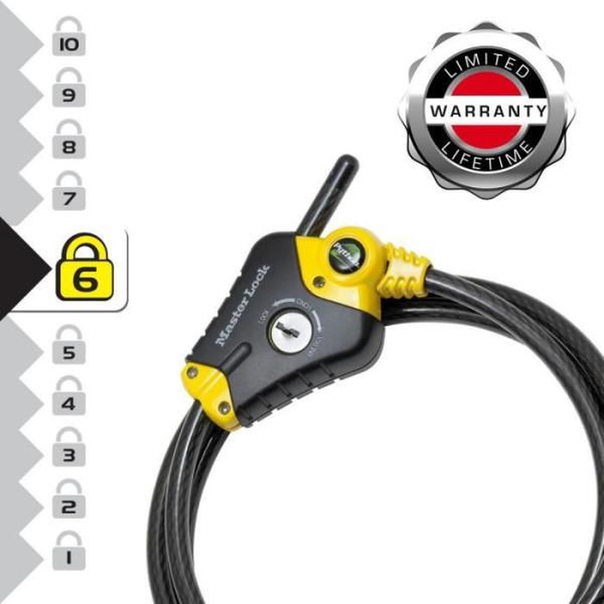 Voir la diapositive 2 : Master lock Antivol - MASTER LOCK - Python 8433EURD - Longueur ajustable de 30 cm a 1,8 m - Acier torsadé - Noir