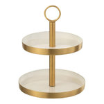 Paris Prix Plateau de Présentation 2 Niveaux  Pearly  17cm Blanc