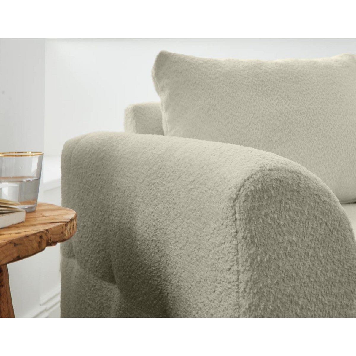 LISA DESIGN Rune - fauteuil - en tissu bouclette
