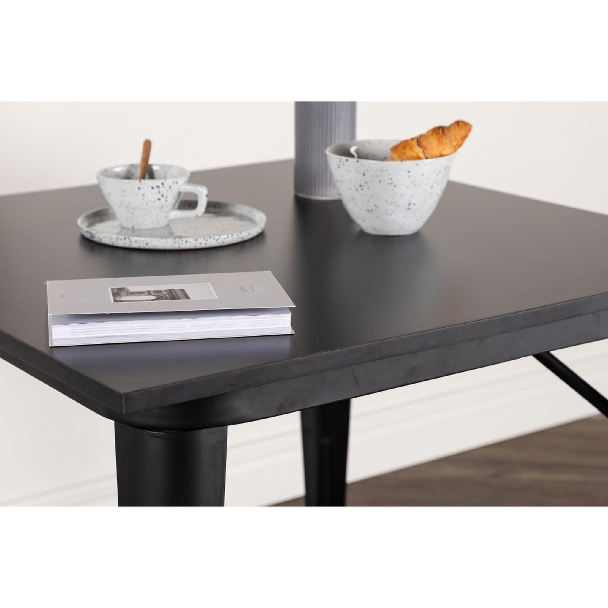 Voir la diapositive 6 : Paris Prix Table à manger carrée  tempe  80cm noir