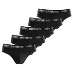 UMBRO Lot de 5 slips coton homme. Coloris disponibles : Noir