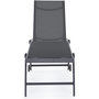 Voir la diapositive 2 : Habitat et Jardin Lot de 2 bains de soleil textilène aluminium  Jolia  - Gris foncé