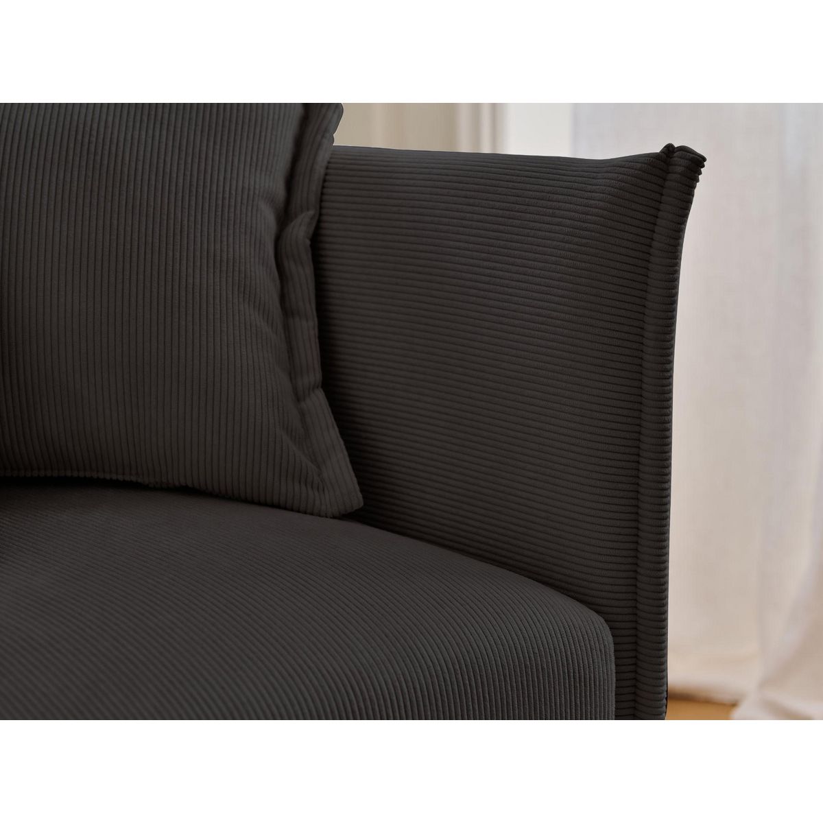 LISA DESIGN Valentina - canapé 3 places convertible - avec coffre - en velours côtelé - style contemporain