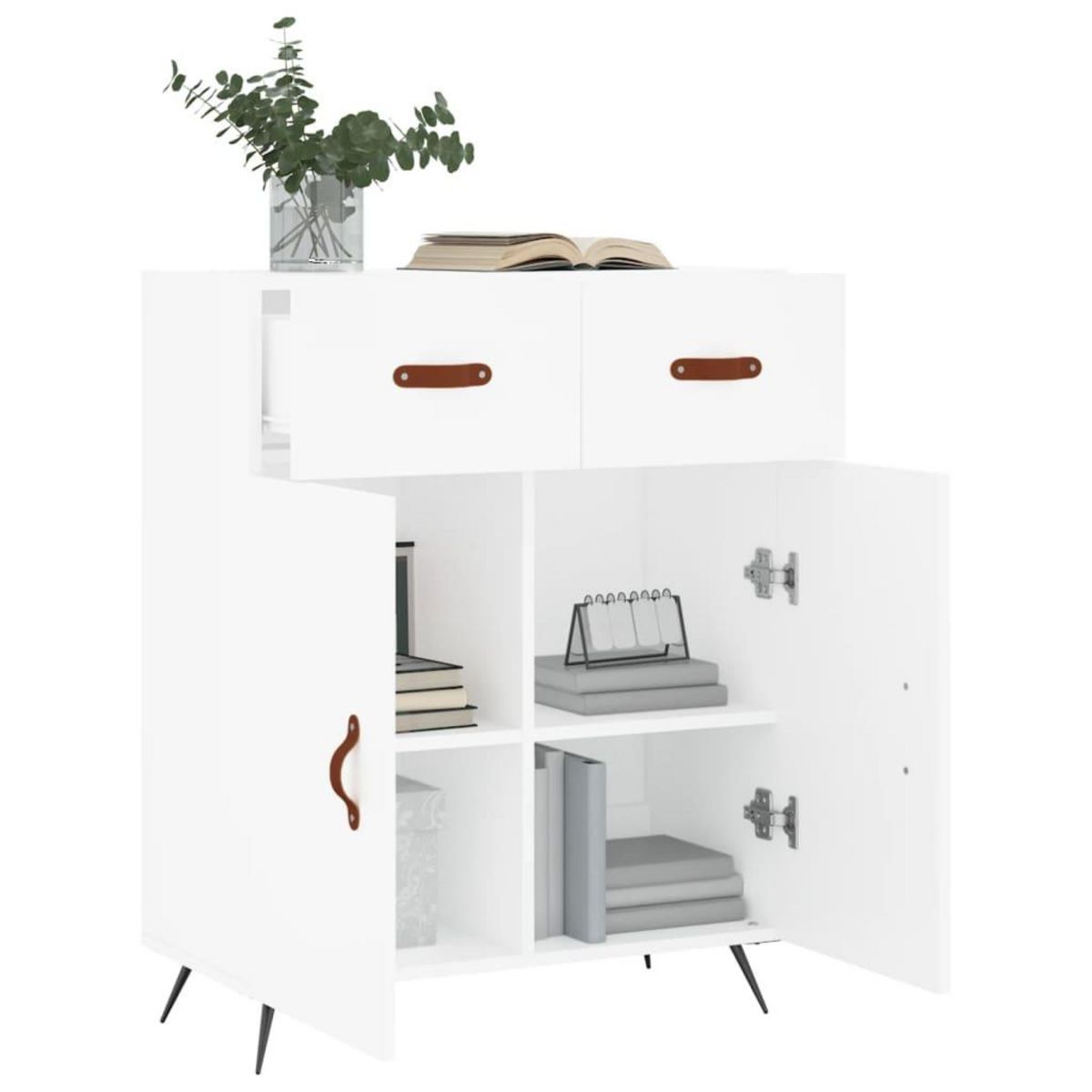 VIDAXL Buffet blanc 69,5x34x90 cm bois d'ingenierie