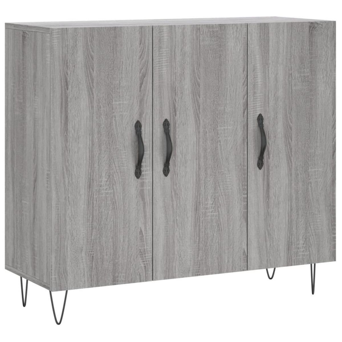 VIDAXL Buffet sonoma gris 90x34x80 cm bois d'ingenierie