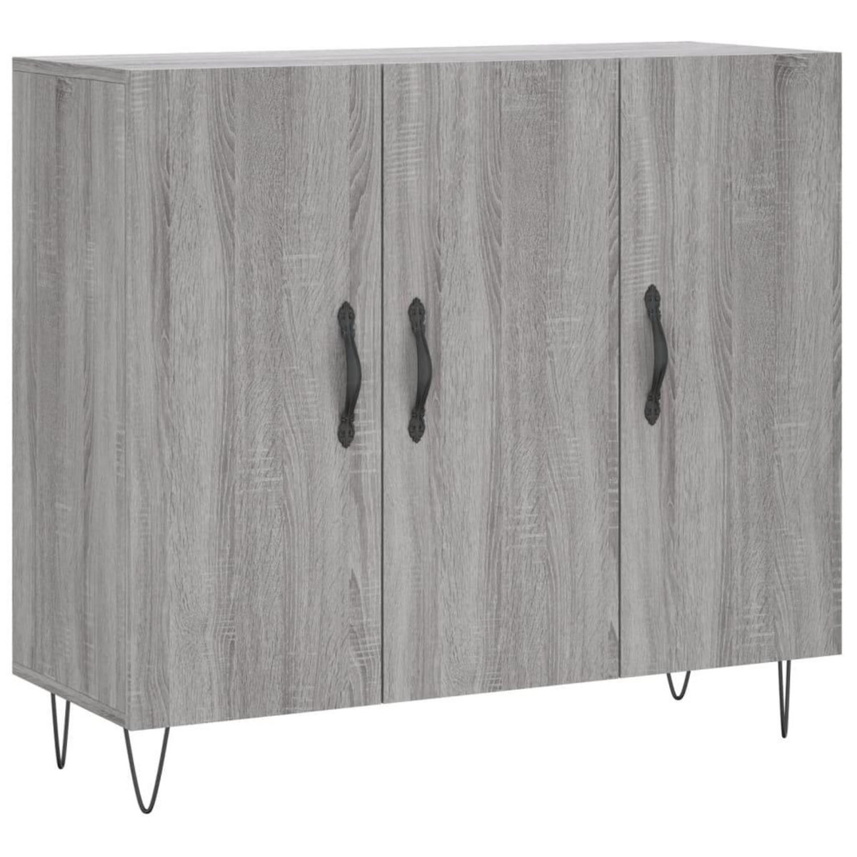VIDAXL Buffet sonoma gris 90x34x80 cm bois d'ingenierie
