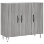 Voir la diapositive 2 : VIDAXL Buffet sonoma gris 90x34x80 cm bois d'ingenierie