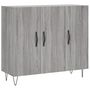 Voir la diapositive 2 : VIDAXL Buffet sonoma gris 90x34x80 cm bois d'ingenierie