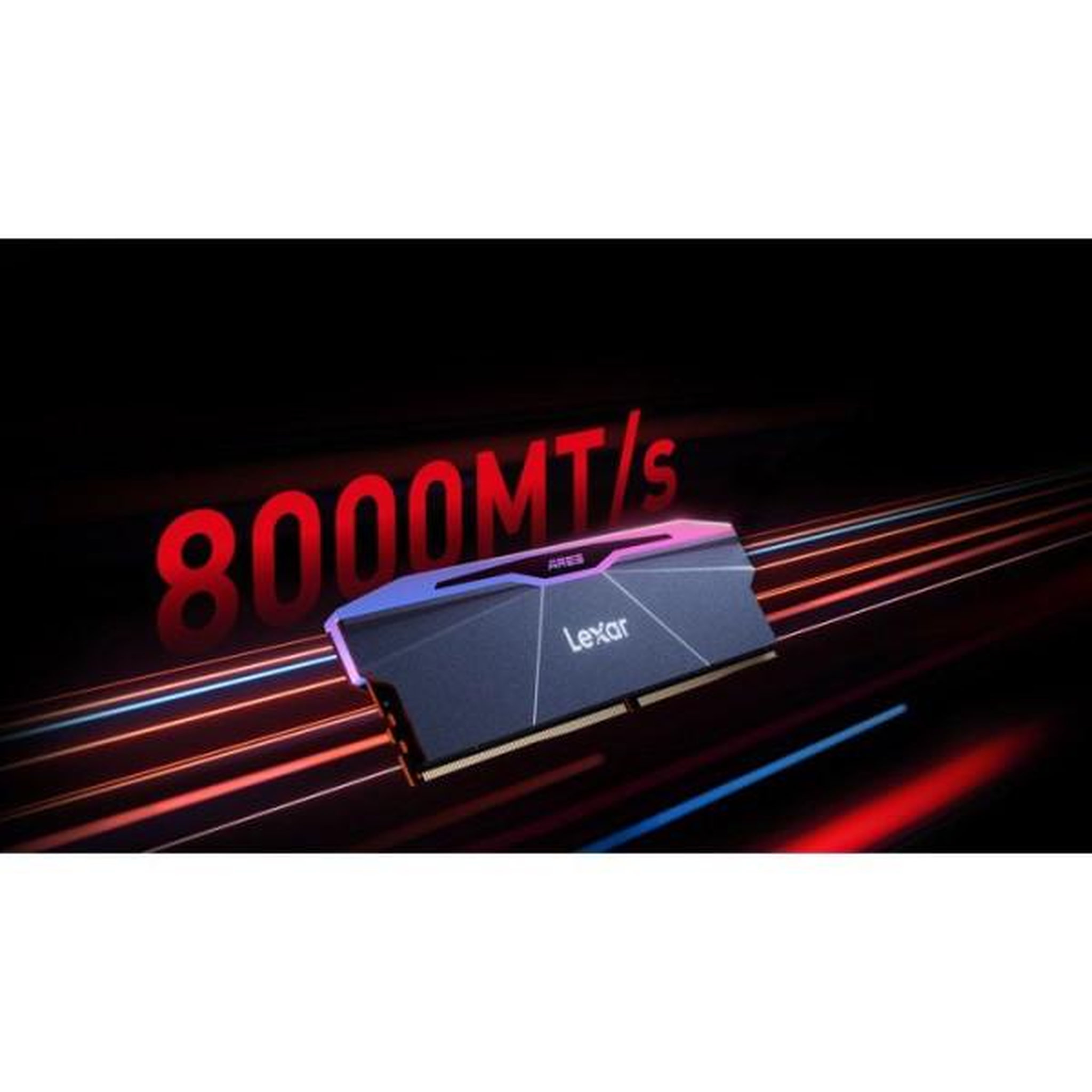 Voir la diapositive 3 : Lexar Barrette Mémoire - LEXAR Ares - DDR5 6000 - CL32 1.35 V - 32 Go (2x 16 Go) - Dissipateur thermique sans RGB - Noir