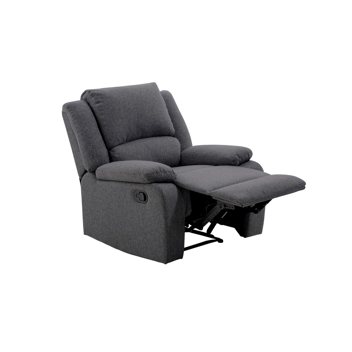 Fauteuil relax manuel HELENE tissu coloris gris anthracite