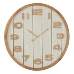 Paris Prix Horloge Murale en Bois  Beatriz  60cm Blanc & Naturel