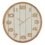 Voir la diapositive 1 : Paris Prix Horloge Murale en Bois  Beatriz  60cm Blanc & Naturel