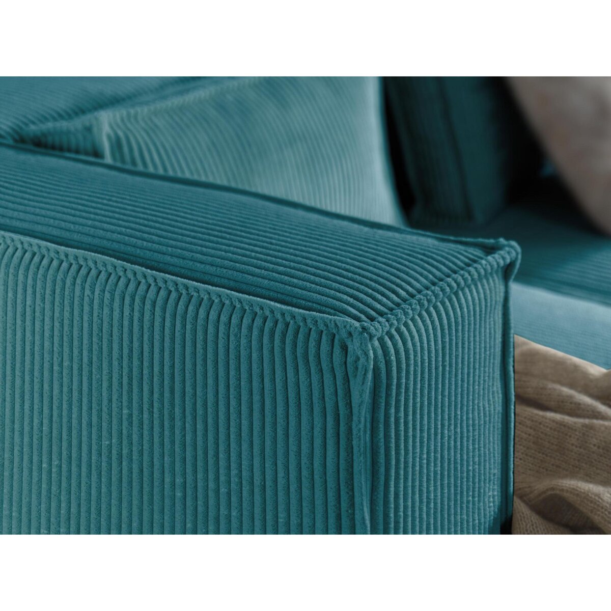 LISA DESIGN Stella - canapé panoramique en u - 7 places - en velours côtelé