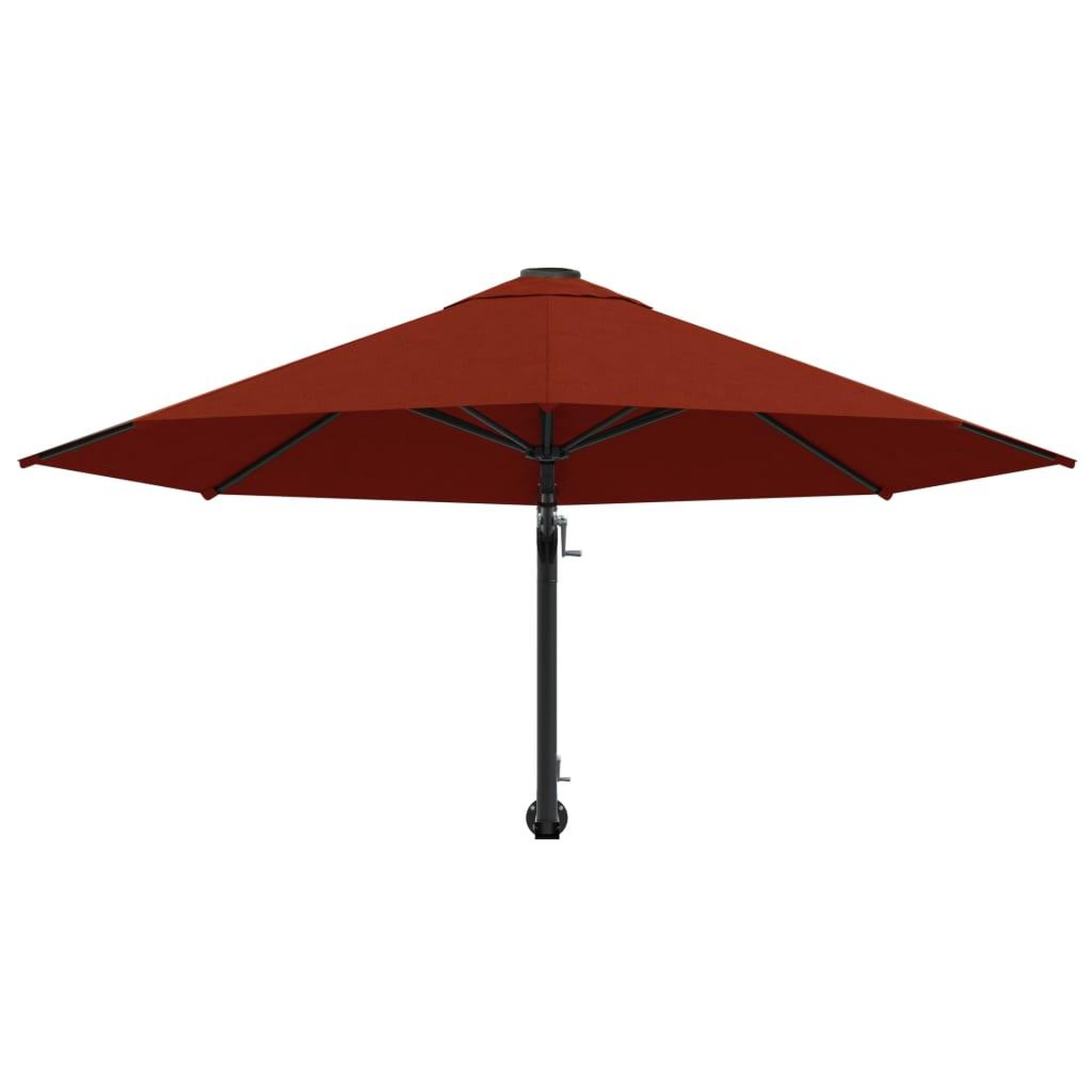 Voir la diapositive 4 : VIDAXL Parasol mural avec mat en metal 300 cm Terre cuite