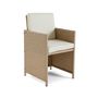 Voir la diapositive 5 : BEST MOBILIER Cuba – salon de jardin encastrable en résine tressé beige - 14 places - coussins beige + housse de protection