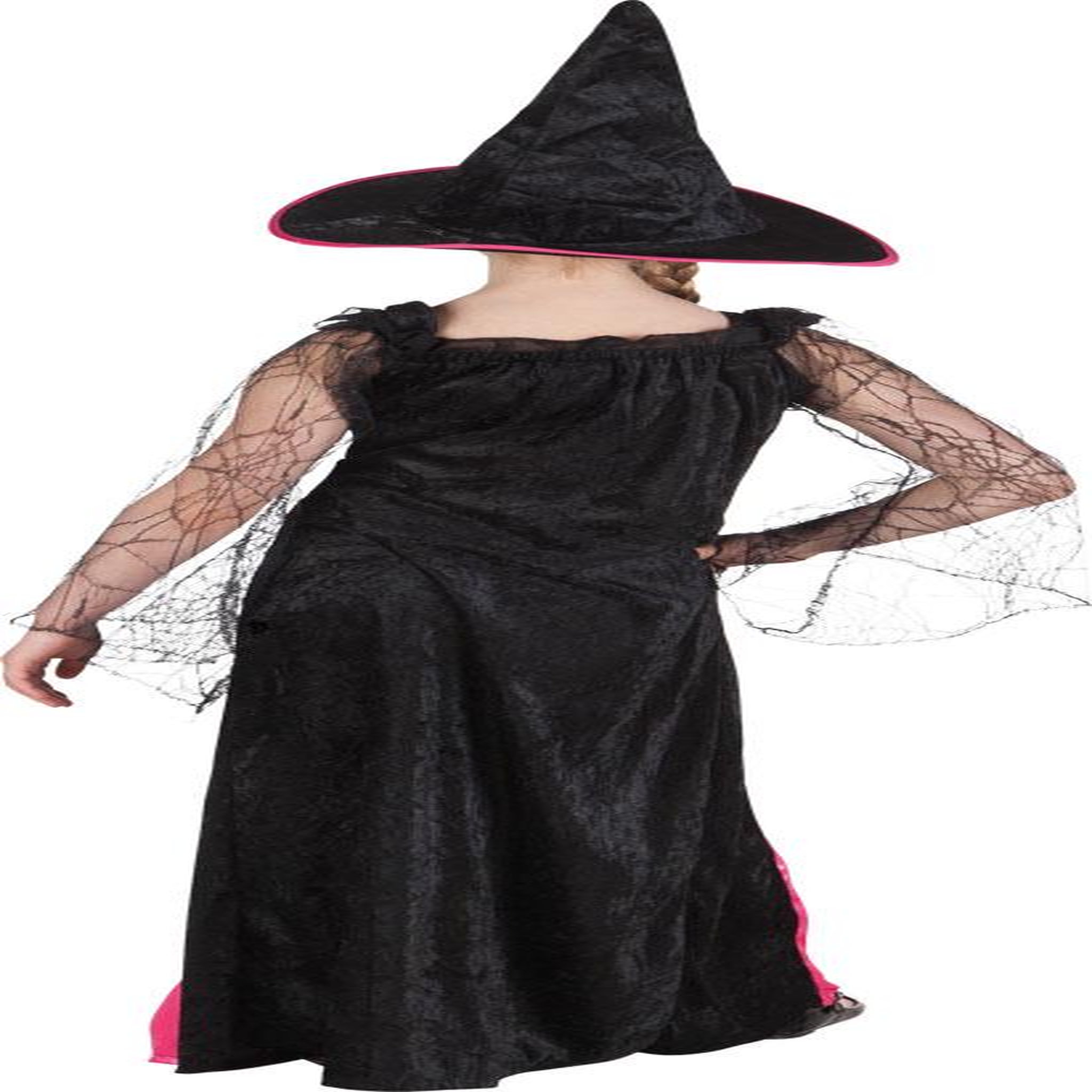 Voir la diapositive 2 : Boland Déguisement Sorcière - Noir et Rose - Enfant - 4/6 ans (104 à 116 cm)