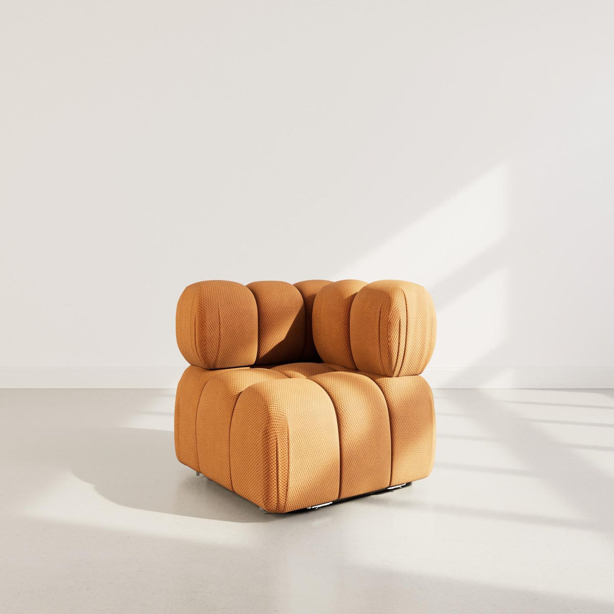 LISA DESIGN Ruby - module d'assise d'angle droit en velours texturé