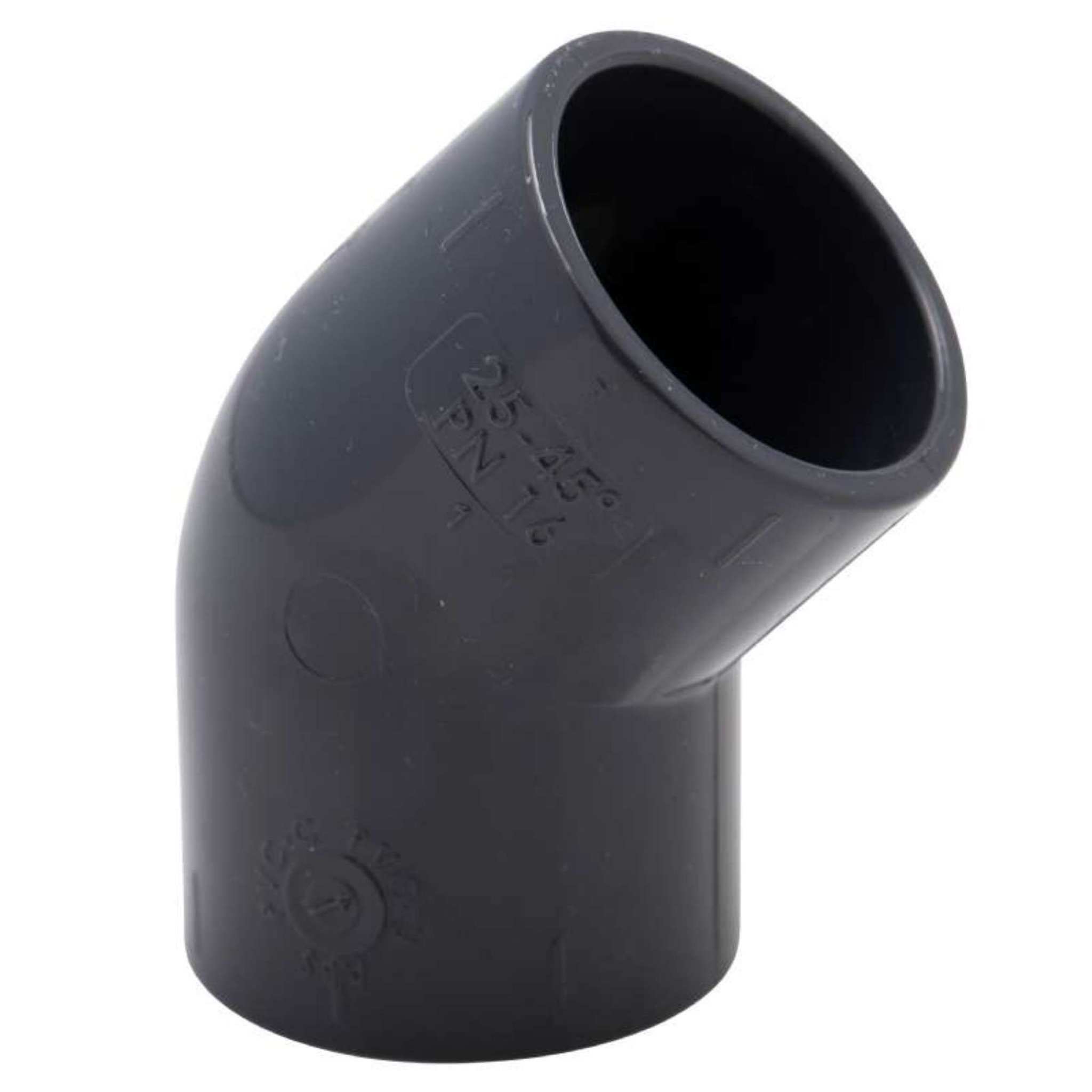 Voir la diapositive 3 : Jardibric Raccord coudé 45° PVC pression F/F Jardibric ø25