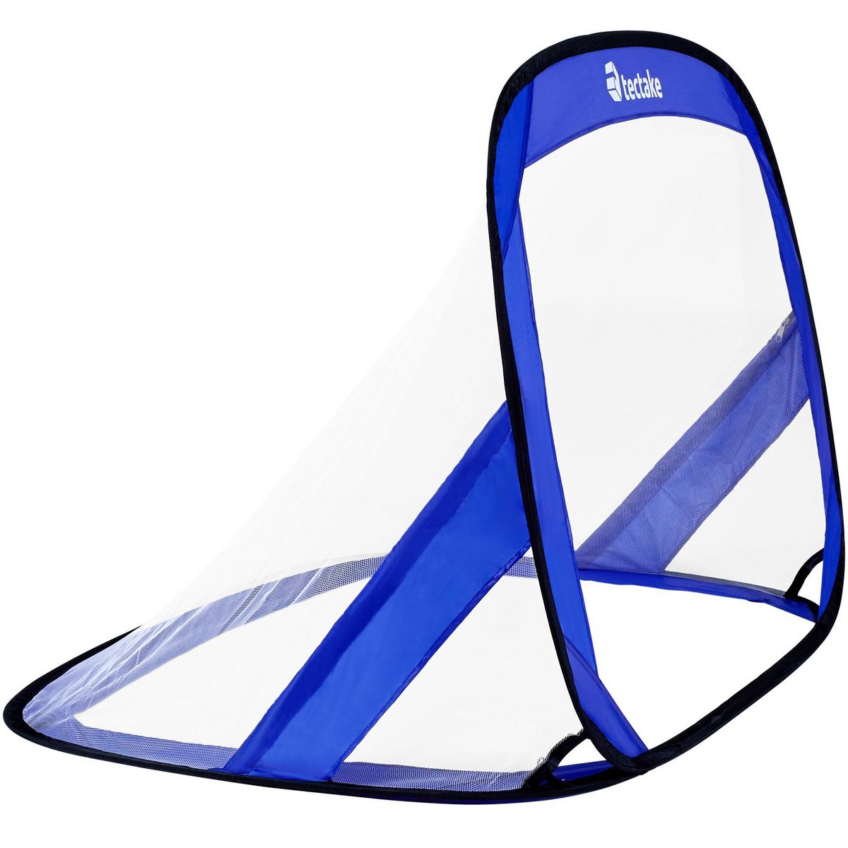 tectake Lot de 2 buts de football auto-déployants bleu