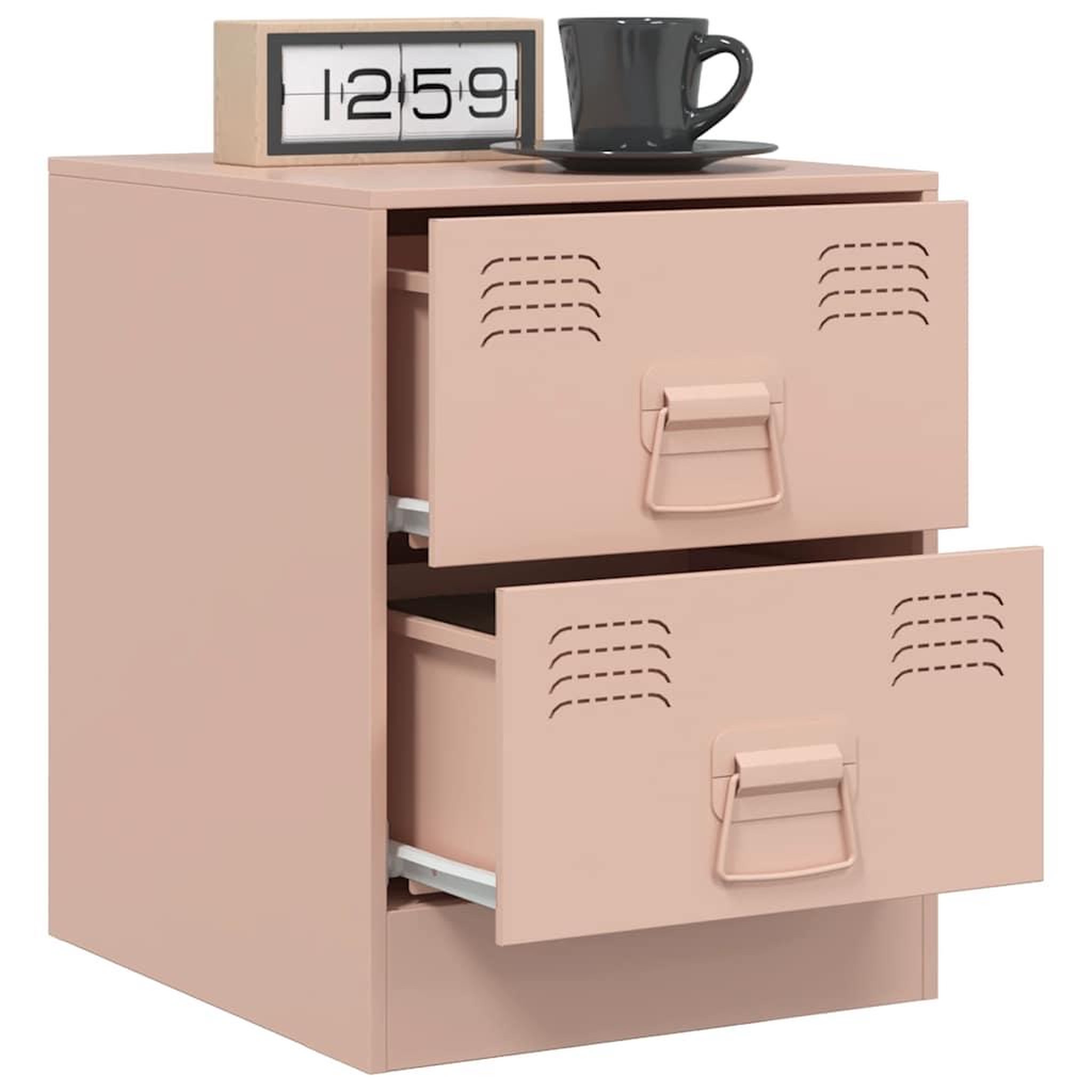Voir la diapositive 4 : VIDAXL Tables de chevet 2 pcs rose 34,5x39x44 cm acier