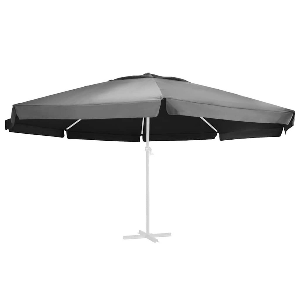 VIDAXL Tissu de remplacement pour parasol d'exterieur Anthracite 610cm