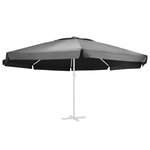 VIDAXL Tissu de remplacement pour parasol d'exterieur Anthracite 610cm
