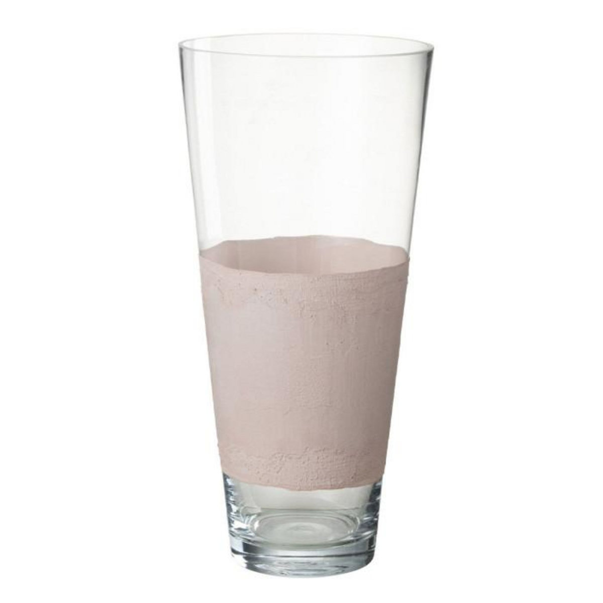 Paris Prix Vase Déco en Verre  Delph  45cm Transparent & Rose