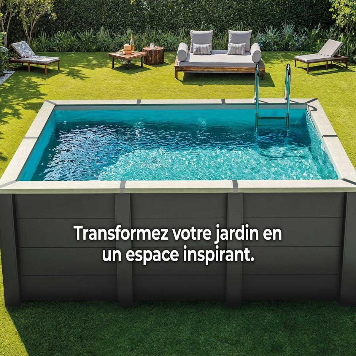 GRE Piscine composite Avant-Garde rectangulaire 5,95 x 3,15 x 1,26 m - Gré
