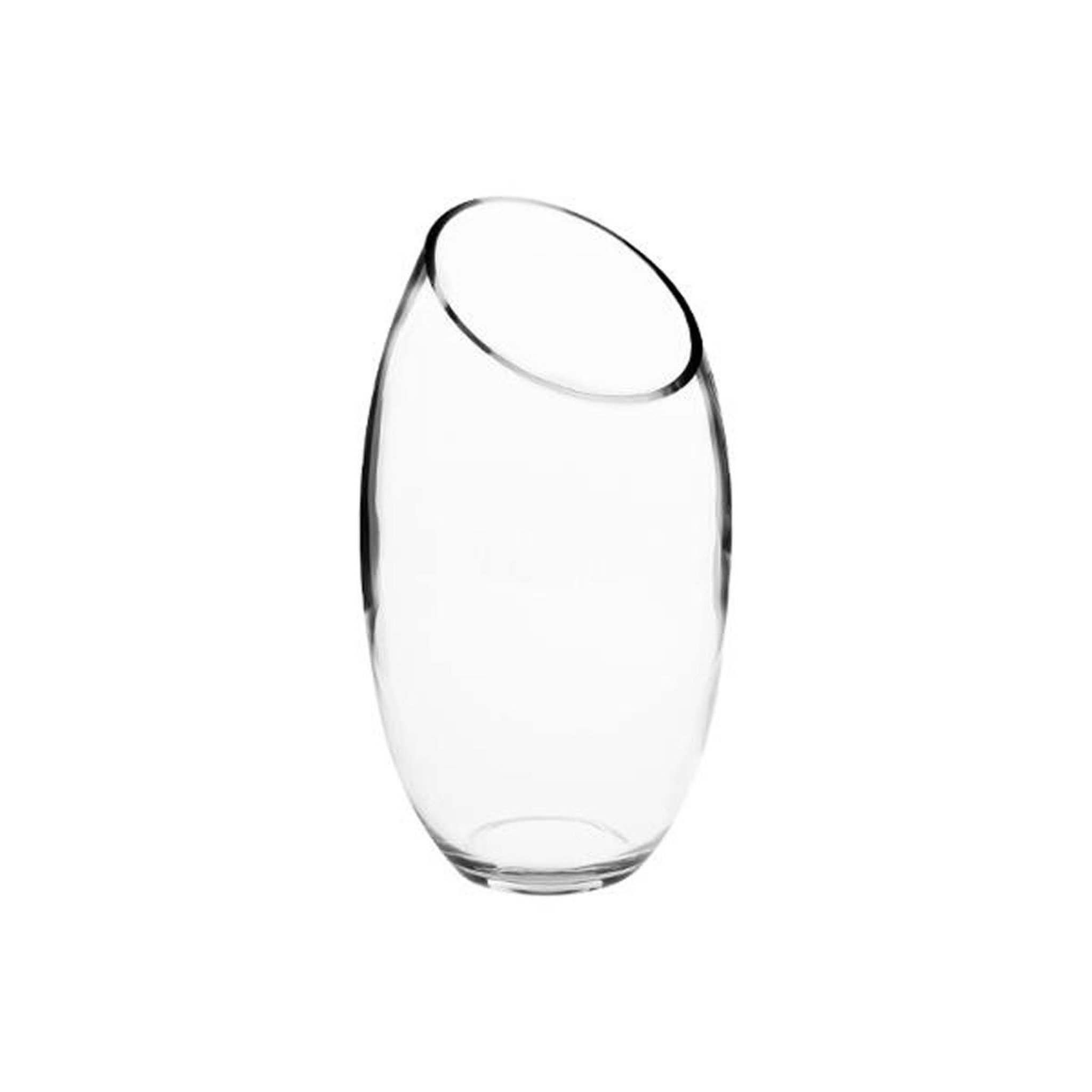ATMOSPHERA Vase en verre  bombé  27cm transparent