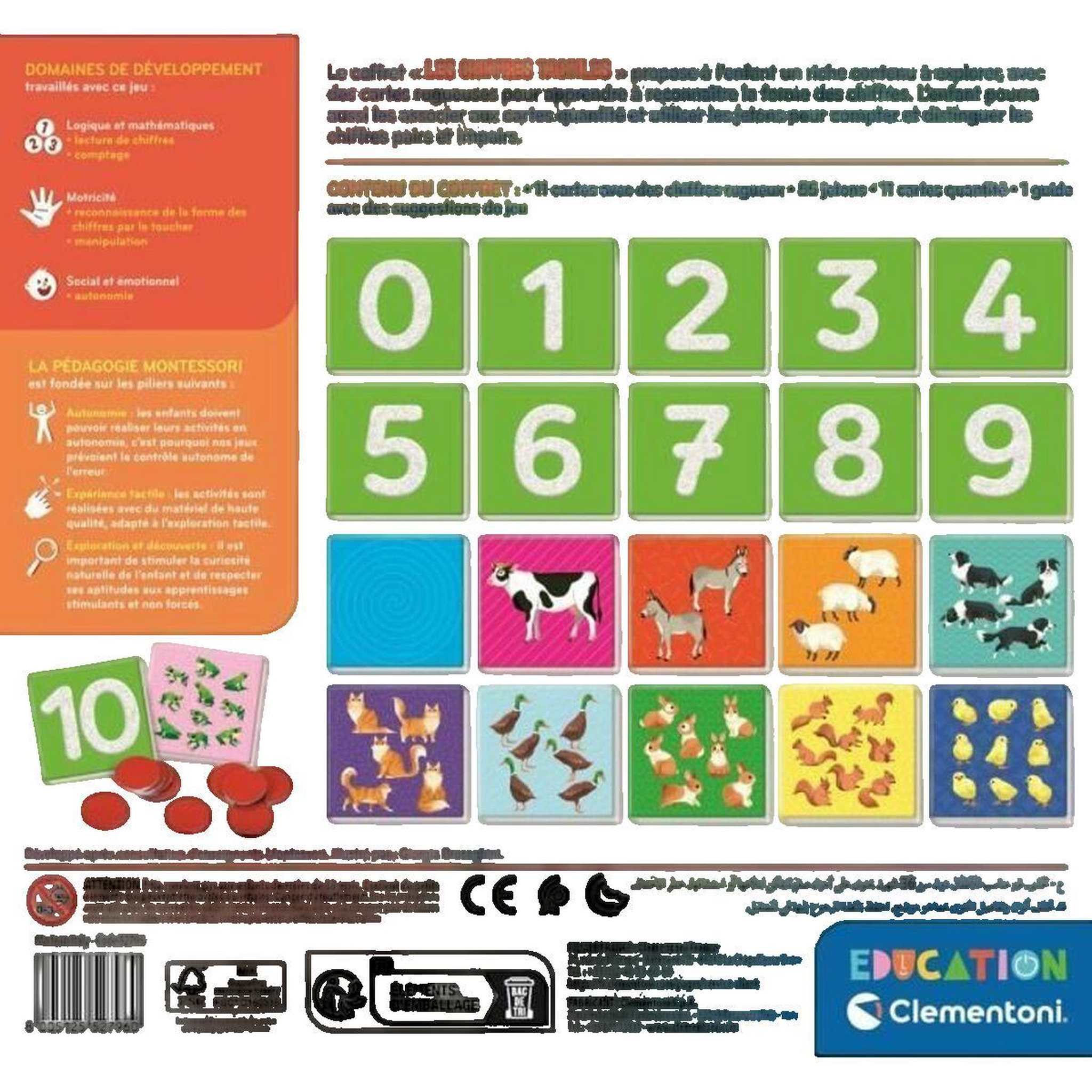 Voir la diapositive 2 : CLEMENTONI Jeu éducatif Clementoni Les chiffres tactiles