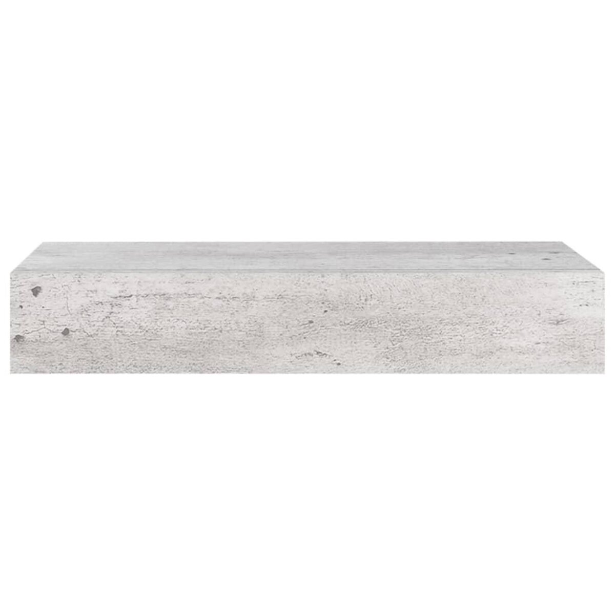 VIDAXL Etageres a tiroir murales 2 pcs Gris beton 60x23,5x10 cm MDF