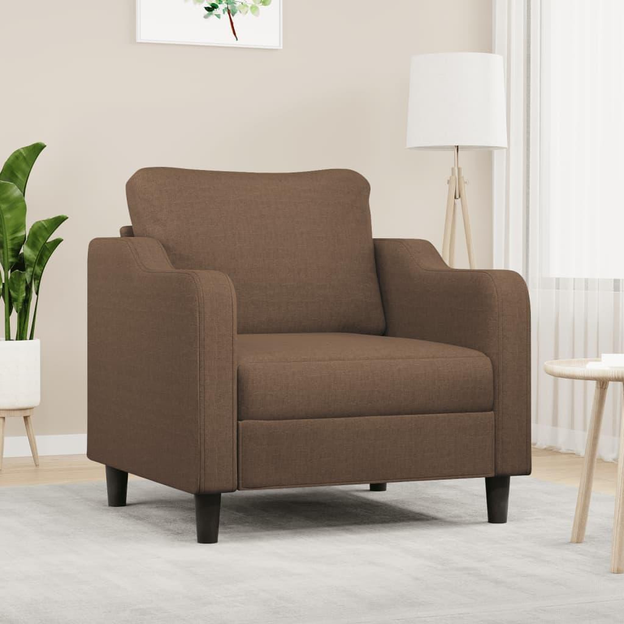 VIDAXL Fauteuil Marron 60 cm Tissu