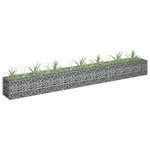VIDAXL Lit sureleve a gabion Acier galvanise 270x30x30 cm
