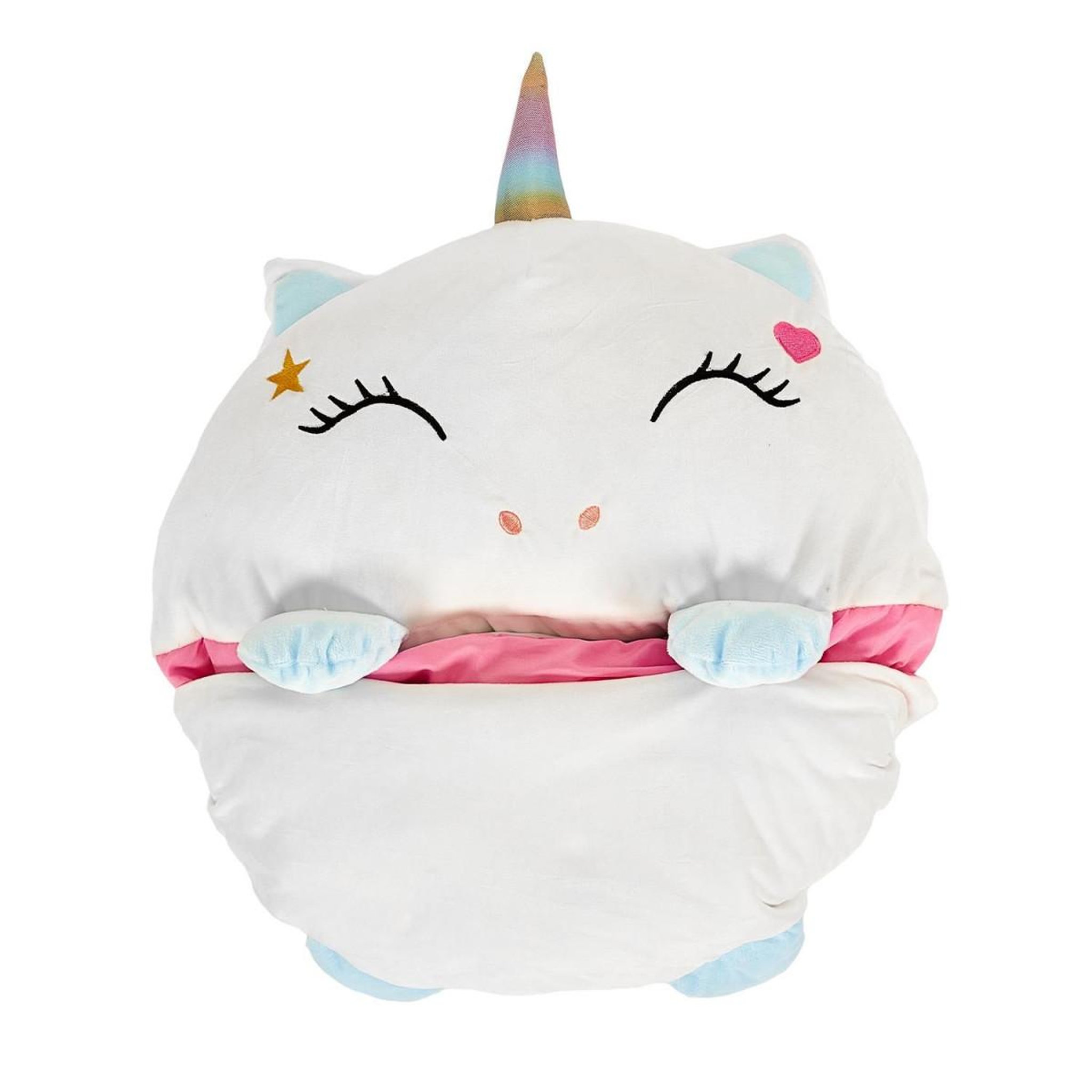 Voir la diapositive 1 : HOME DECO KIDS Sac de Couchage Convertible  Licorne  50x130cm Blanc