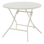 HESPERIDE Table de jardin pliante ronde 4 places GREENSBORO - Argile