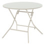 Voir la diapositive 1 : HESPERIDE Table de jardin pliante ronde 4 places GREENSBORO - Argile
