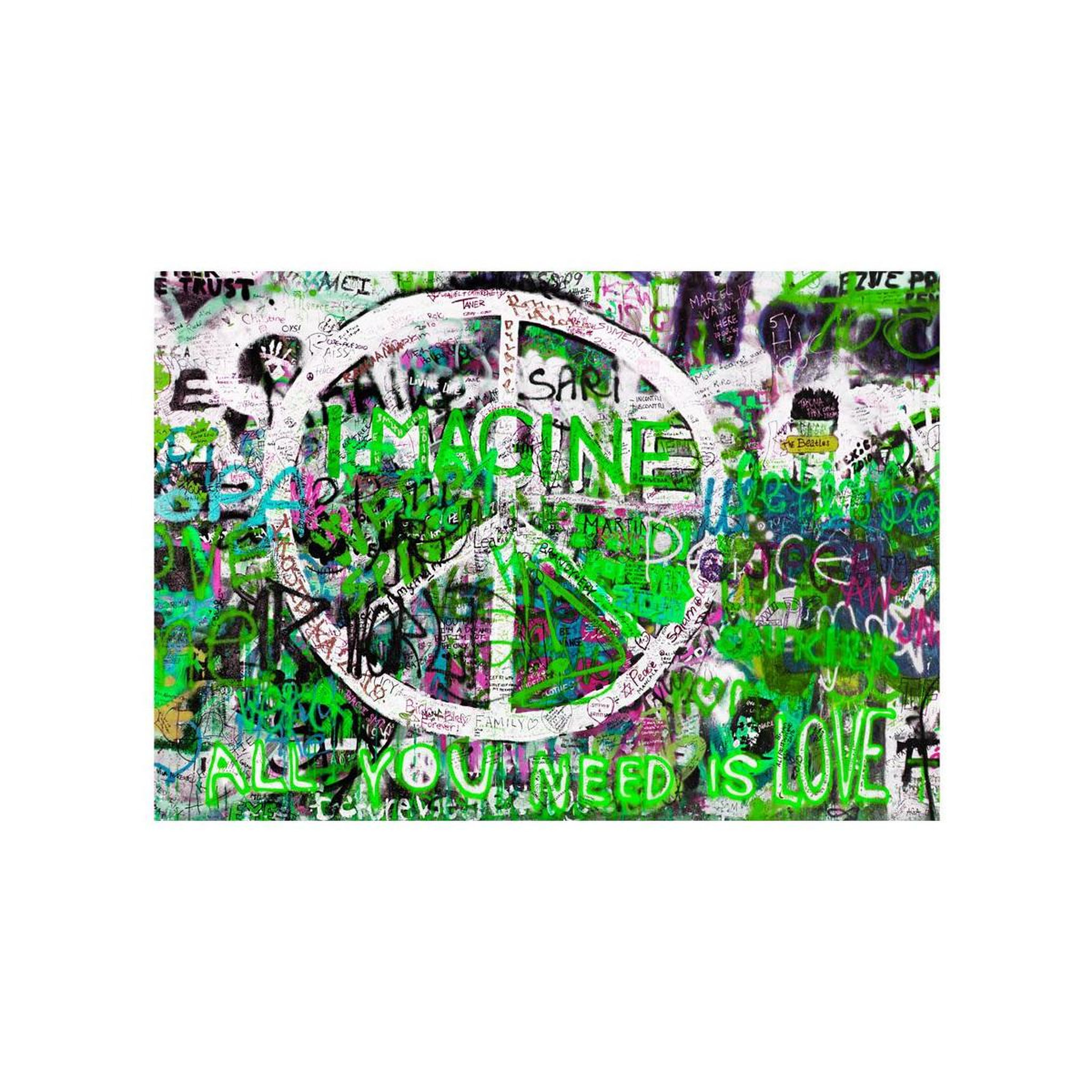 Voir la diapositive 2 : Paris Prix Papier Peint  Green Graffiti