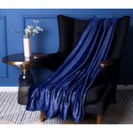 SOLEIL D'OCRE Plaid polaire microfibre 125X150 cm BELLA bleu