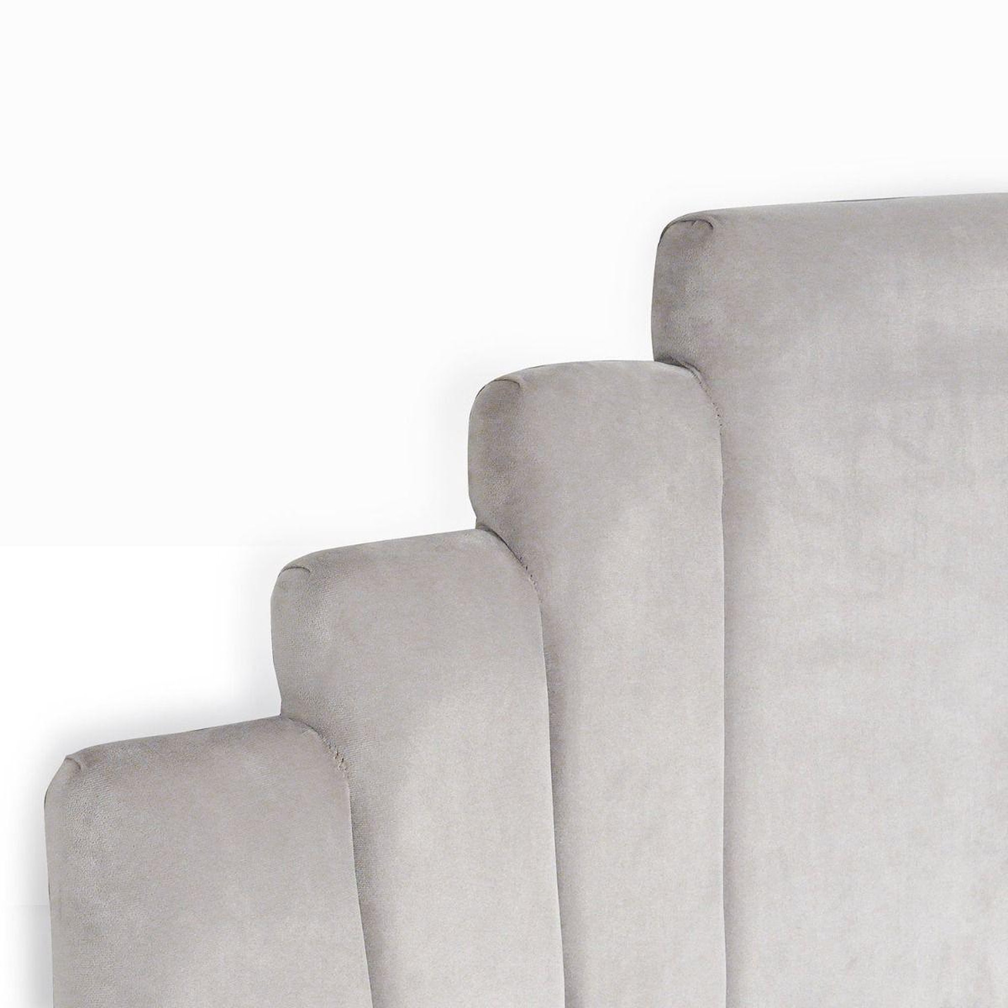 Voir la diapositive 2 : Paris Prix Tête de lit en velours  renaya  180cm argent