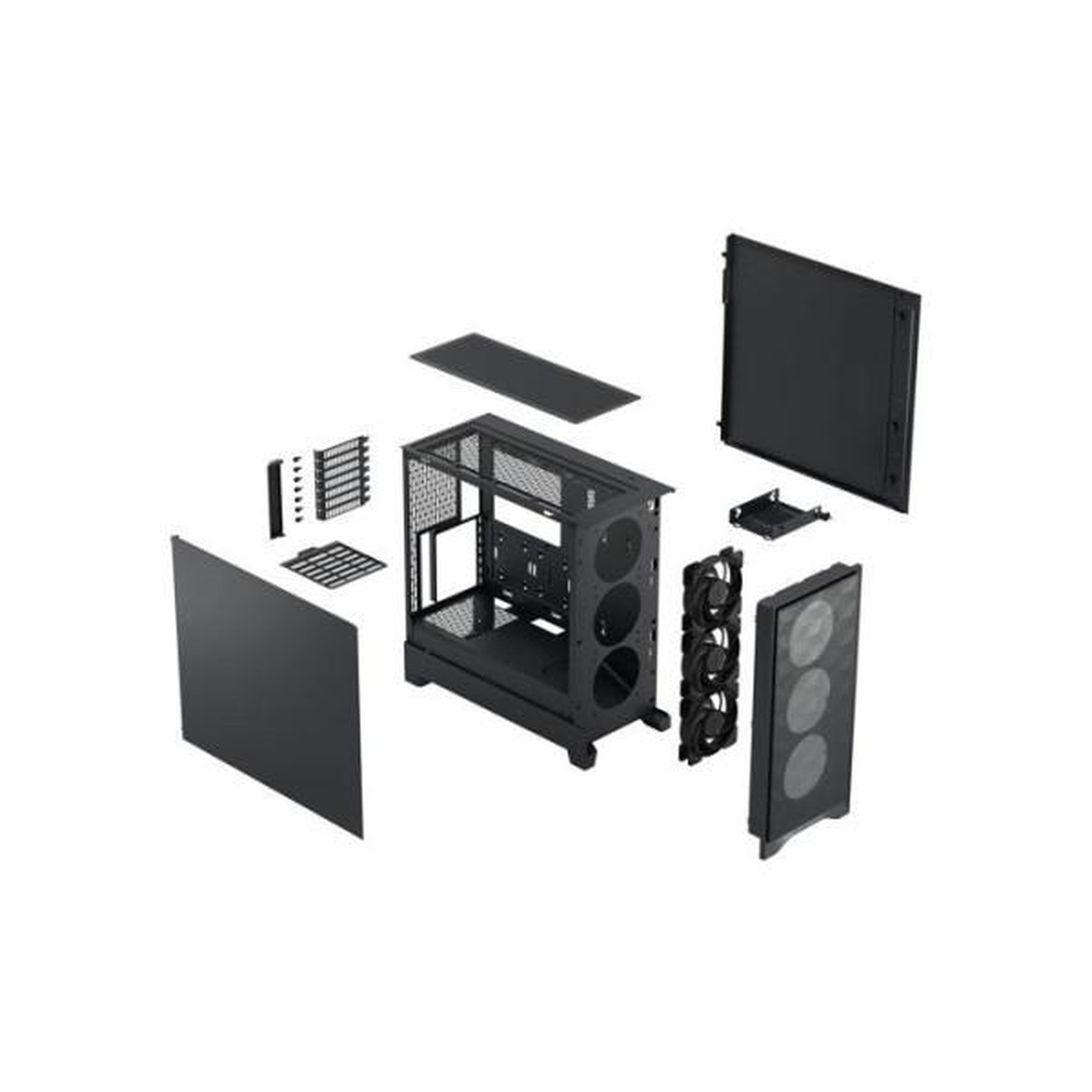Voir la diapositive 2 : Fractal Design Boitier PC - FRACTAL DESIGN - FD-C-POA2A-01 - Pop 2 Air Solid - Format ATX - 3 ventilateurs a pales profilées - Noir